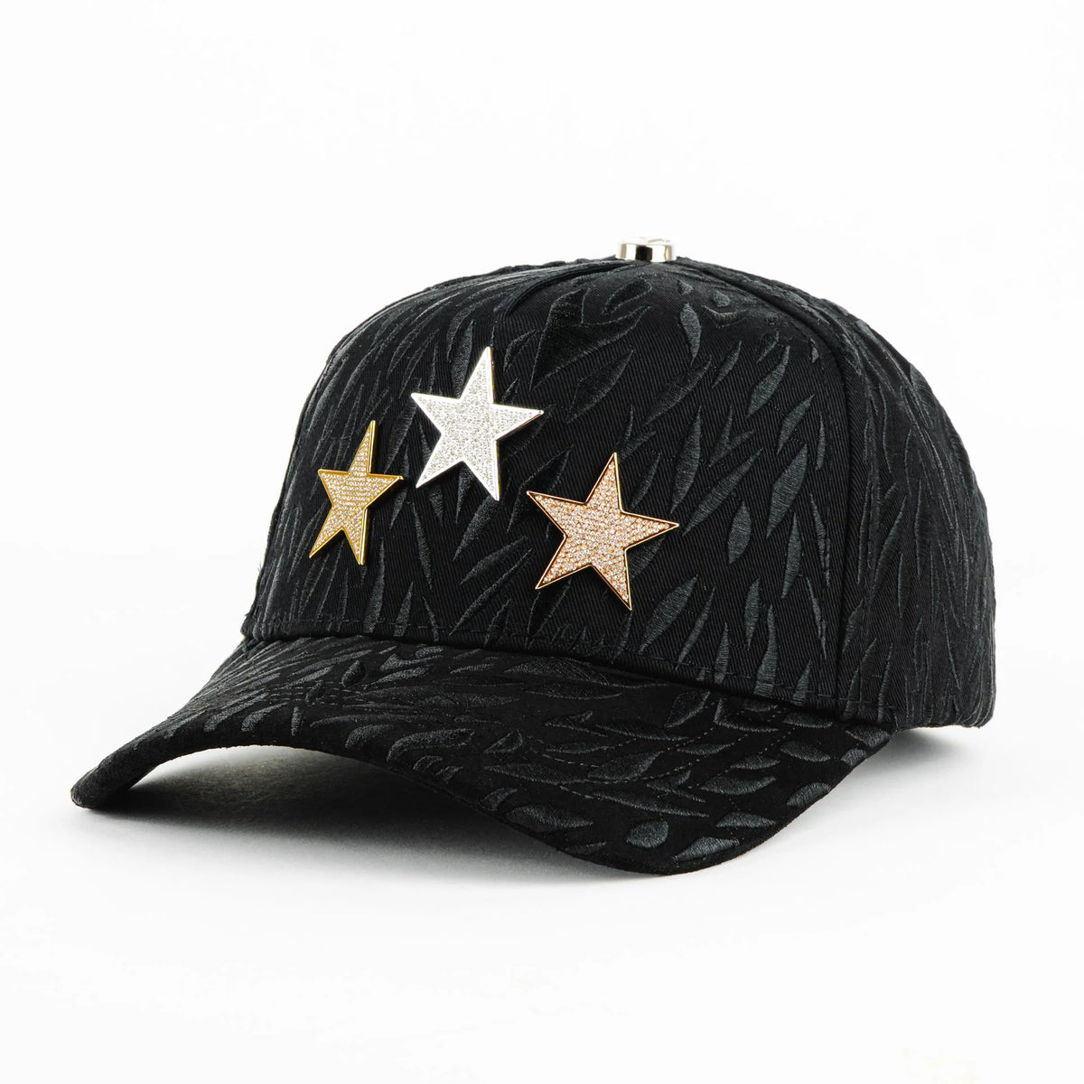 Gorra Barbas Hats CT THREE STARS BLACK | Snapback Visera Curva image 2