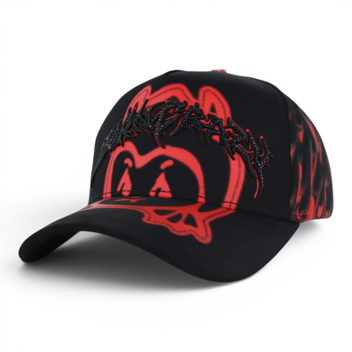 GORRA BARBAS HATS BORN CRAZY BLACK/RED image 1