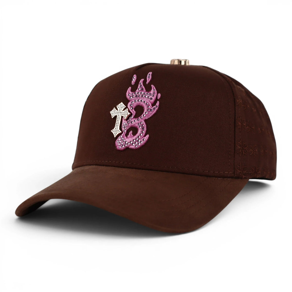 GORRA BARBAS HATS B CROSS ROSA/CAFE image 1