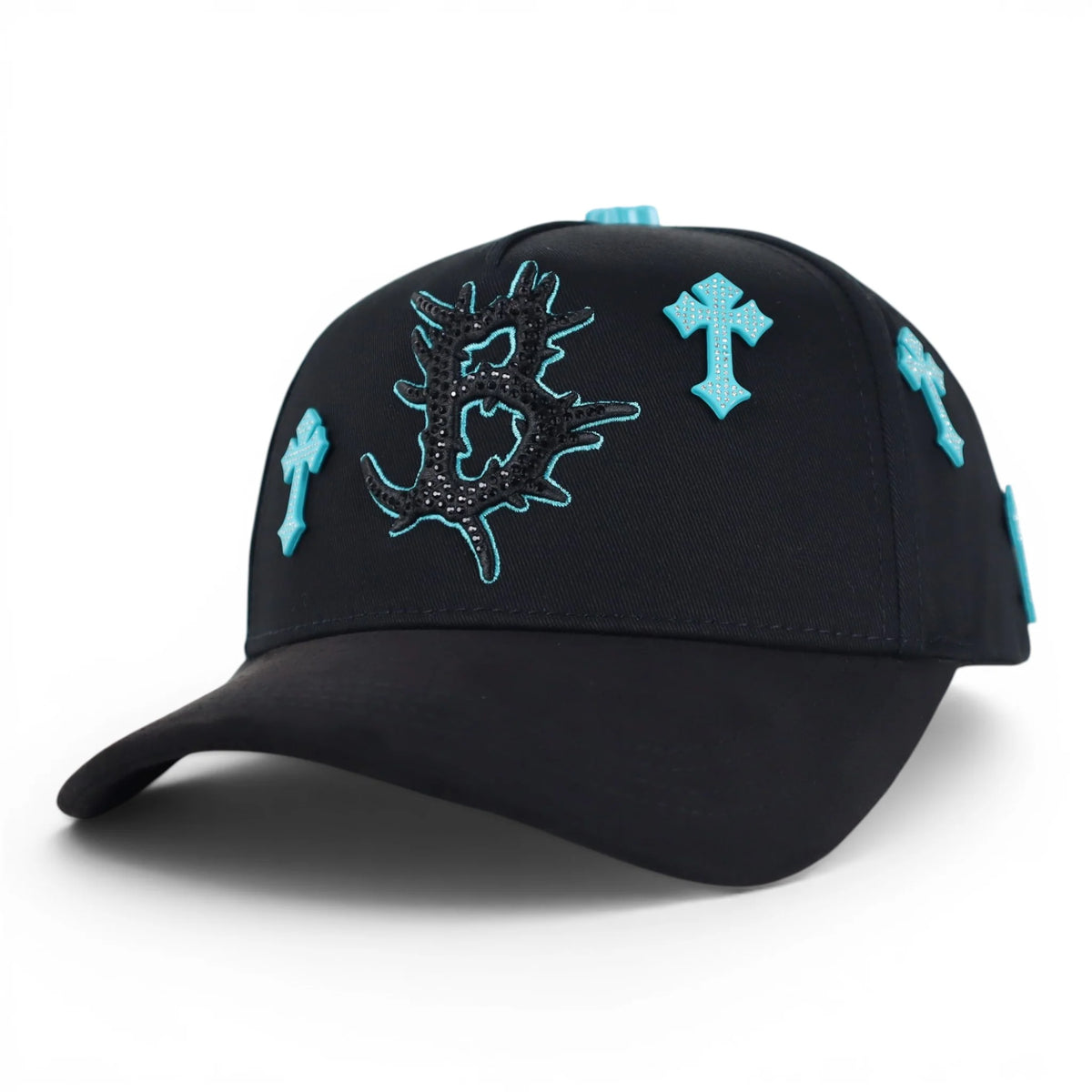GORRA BARBAS HATS HEAVEN CYAN CROSSES BLACK image 1