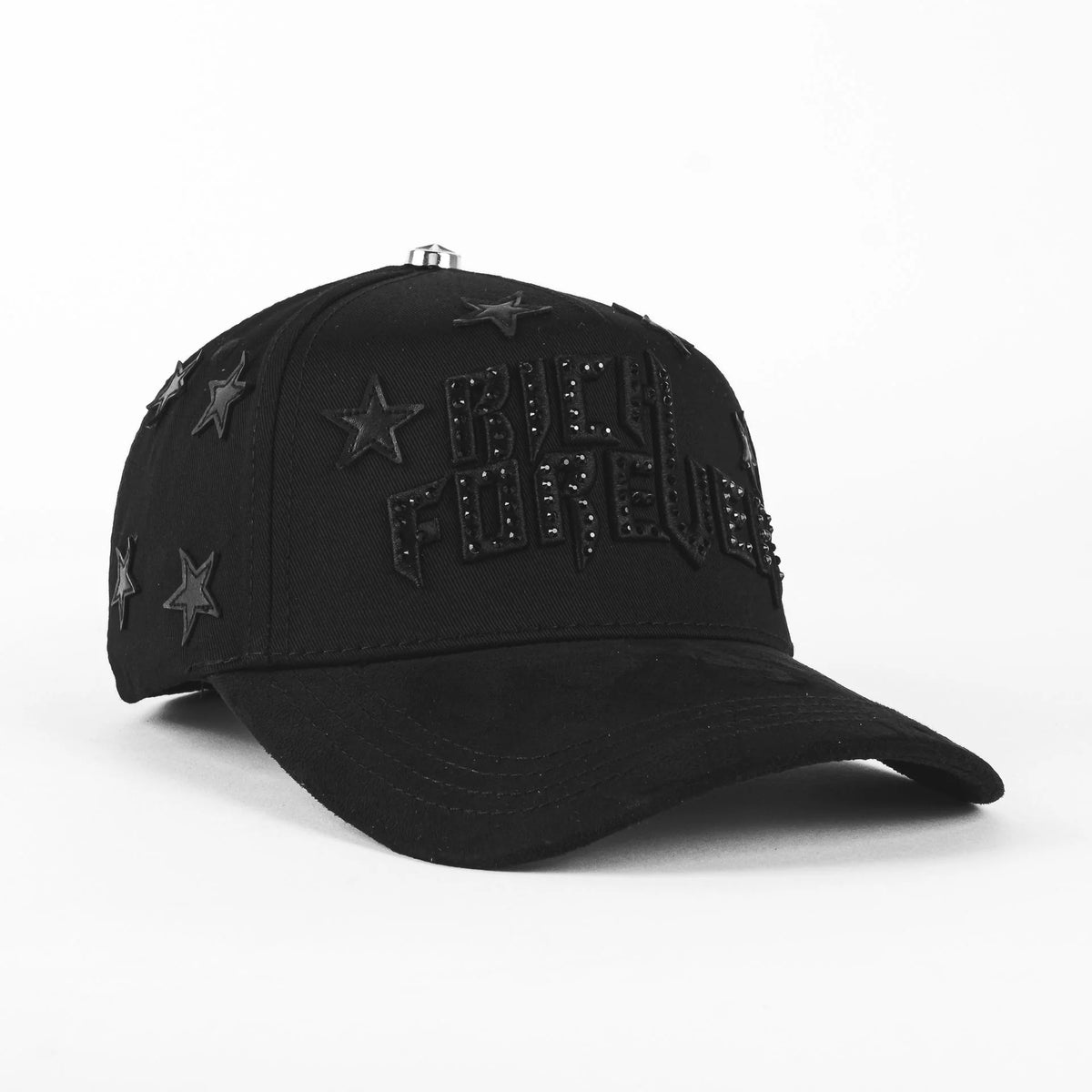 Gorra Barbas Hats RICH FOREVER BLK/SUEDE | Snapback Visera Curva image 0