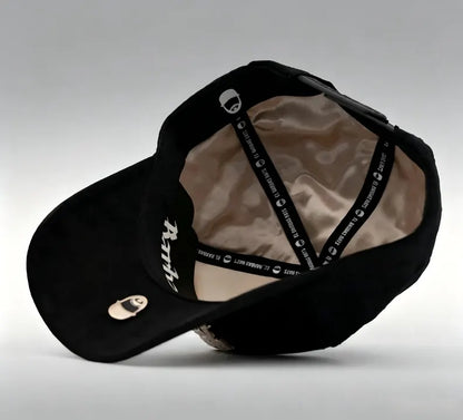 Gorra Barbas Hats CRUCES CHROME BLACKOUT BLK VISOR SUEDE | Snapback Visera Curva image 5