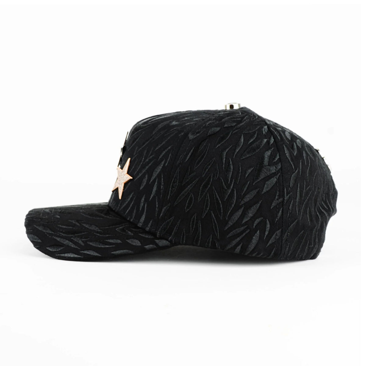 Gorra Barbas Hats CT THREE STARS BLACK | Snapback Visera Curva image 3