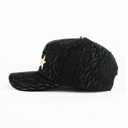 Gorra Barbas Hats CT THREE STARS BLACK | Snapback Visera Curva image 3