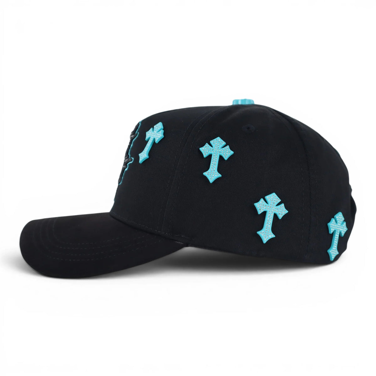 GORRA BARBAS HATS HEAVEN CYAN CROSSES BLACK image 2