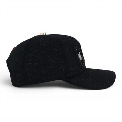 GORRA BARBAS HATS BBB HAND SKULL CRYSTALS NEGRA image 4