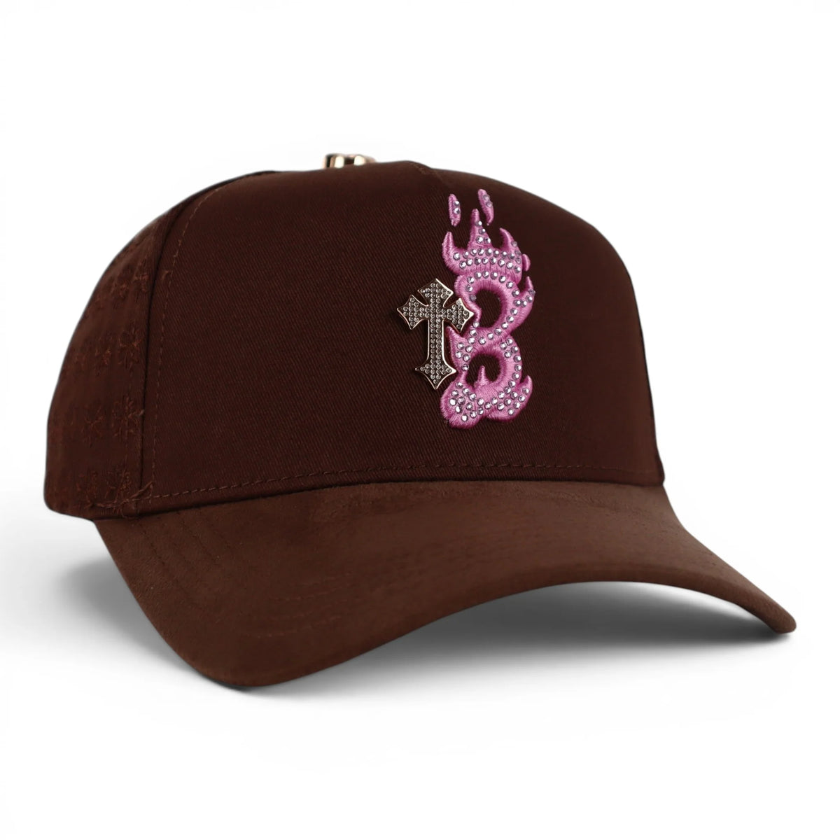 GORRA BARBAS HATS B CROSS ROSA/CAFE image 0