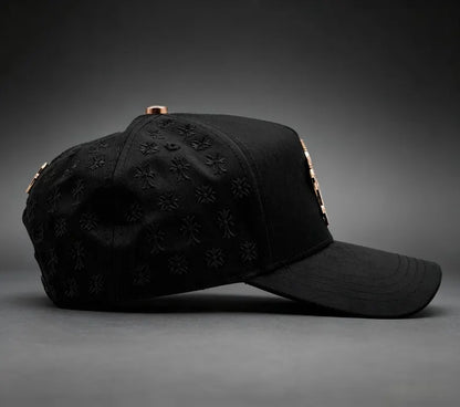 Gorra Barbas Hats CRUCES CHROME BLACKOUT BLK VISOR SUEDE | Snapback Visera Curva image 2