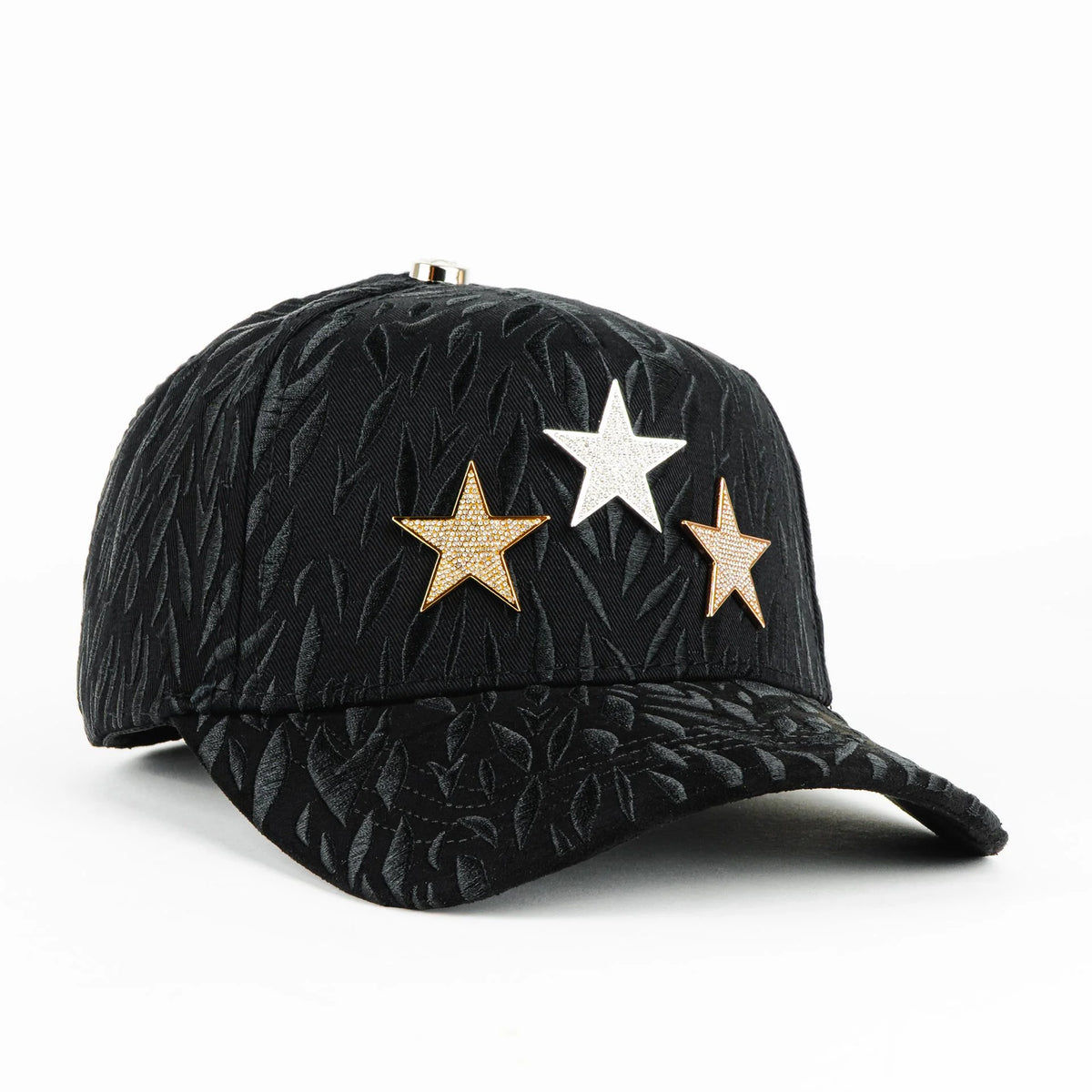 Gorra Barbas Hats CT THREE STARS BLACK | Snapback Visera Curva image 0