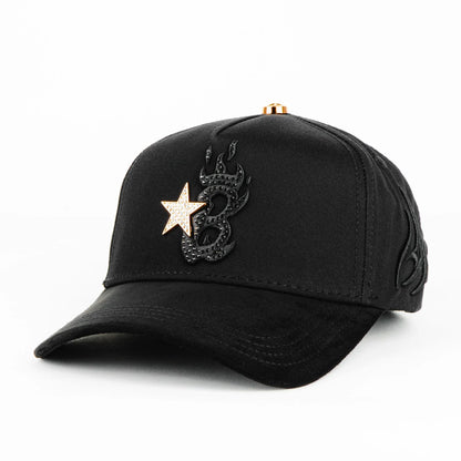 Gorra Barbas Hats B STAR BLACK | Snapback Visera Semicurva image 2