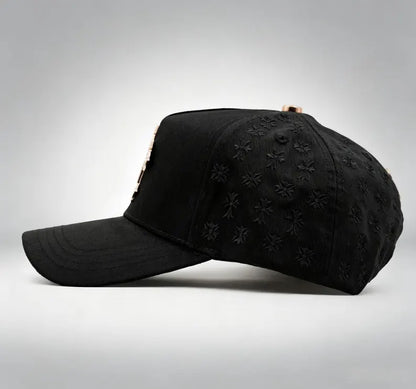 Gorra Barbas Hats CRUCES CHROME BLACKOUT BLK VISOR SUEDE | Snapback Visera Curva image 4