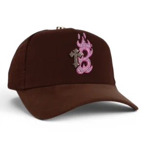 GORRA BARBAS HATS B CROSS ROSA/CAFE