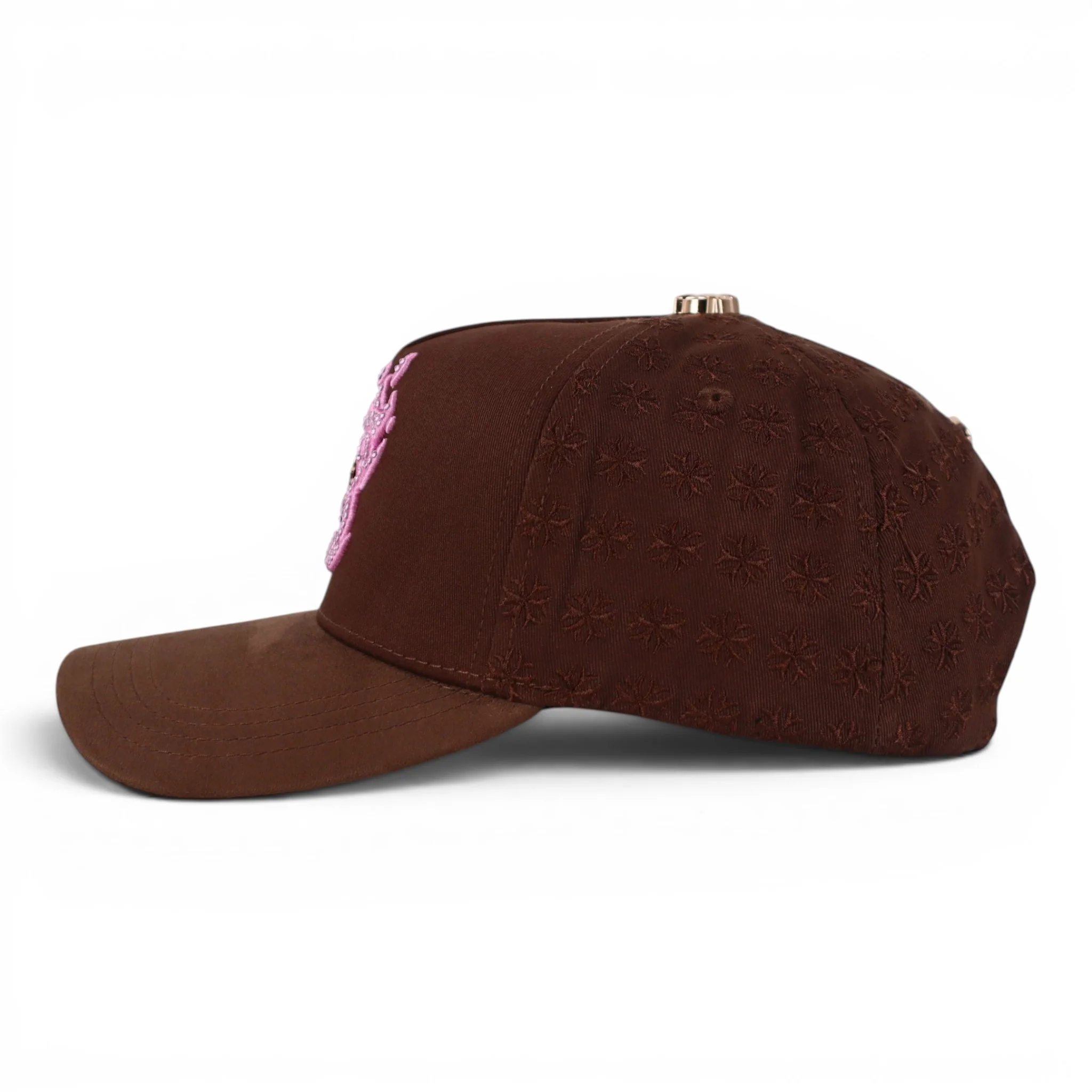 GORRA BARBAS HATS B CROSS ROSA/CAFE