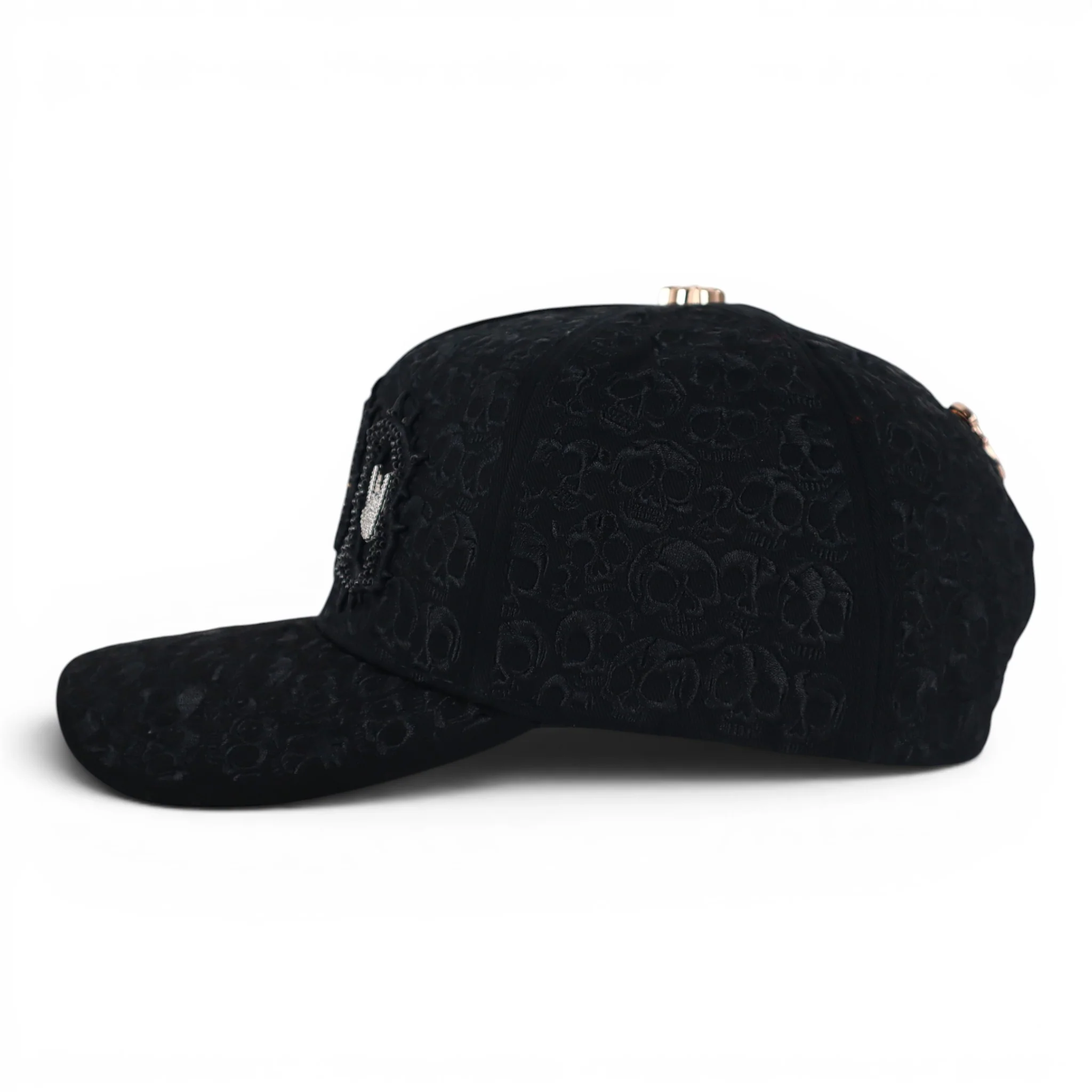 GORRA BARBAS HATS BBB HAND SKULL CRYSTALS NEGRA